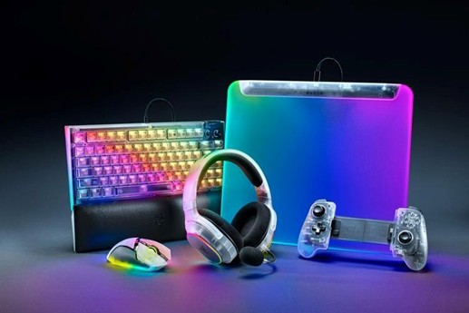 画像ギャラリー No.001のサムネイル画像 / 半透明のRazer製周辺機器シリーズにホワイトのカラバリが登場