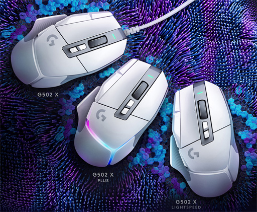 画像ギャラリー No.001のサムネイル画像 / Logitech G,ゲーマー向け新型マウス「G502 X」シリーズを発表。大幅な軽量化と新型の光学式スイッチ採用が見どころだ