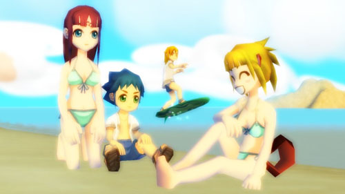 画像ギャラリー No.001のサムネイル画像 / 「飛天オンライン」,夏の水着,サーフボードそしてスイカ帽が登場