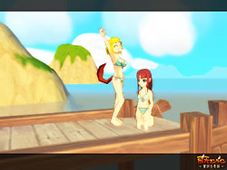 画像ギャラリー No.003のサムネイル画像 / 「飛天オンライン」,夏の水着,サーフボードそしてスイカ帽が登場