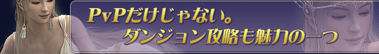 PvPだけじゃない。ダンジョン攻略も魅力の一つ