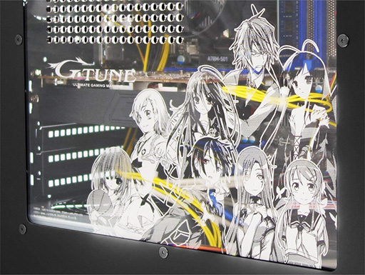 画像ギャラリー No.003のサムネイル画像 / 「電撃文庫 FIGHTING CLIMAX」デザインのクリアサイドパネルがG-TuneのBTOオプションに登場
