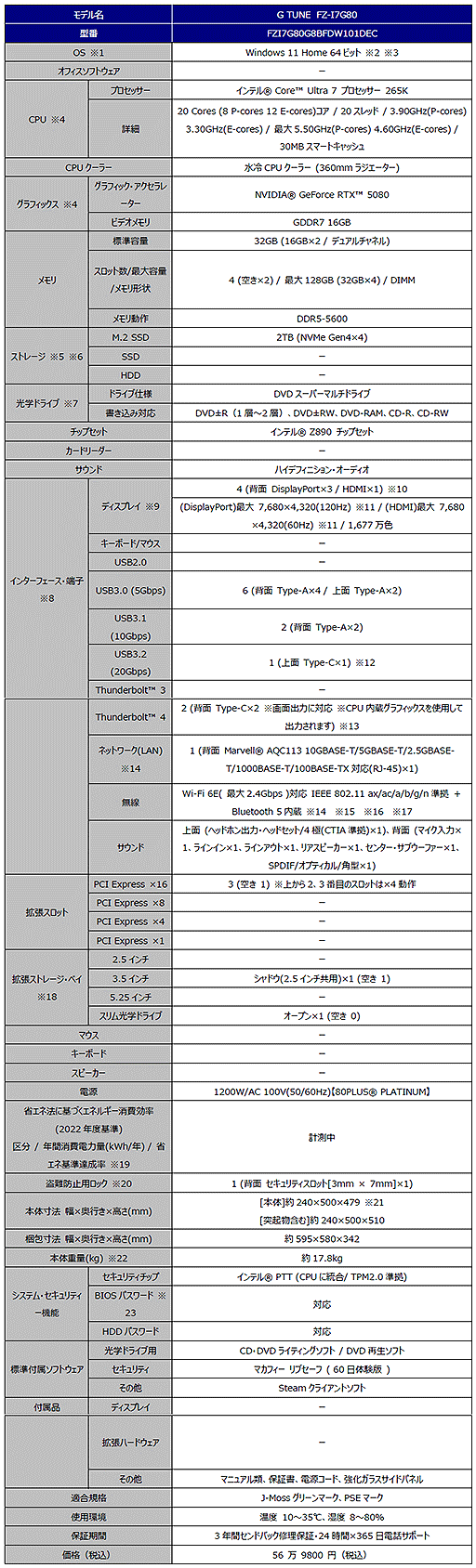画像ギャラリー No.004のサムネイル画像 / GeForce RTX 5080などを採用した「モンハンワイルズ」動作確認PCがG TUNEから発売に