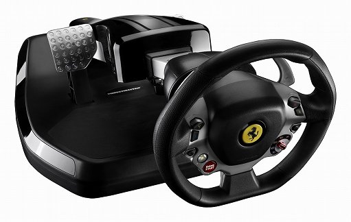 画像ギャラリー No.001のサムネイル画像 / ステアリングホイールとペダルユニットが一体になったThrustmaster製Xbox 360用コントローラが9月27日に発売