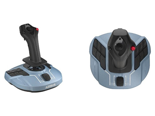 画像ギャラリー No.001のサムネイル画像 / Thrustmasterからフライトシム向けジョイスティックやスロットルが登場。Airbus「A320」のスティックを模したデザイン