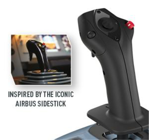 画像ギャラリー No.002のサムネイル画像 / Thrustmasterからフライトシム向けジョイスティックやスロットルが登場。Airbus「A320」のスティックを模したデザイン