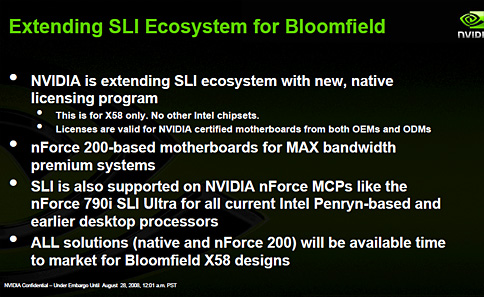 画像ギャラリー No.003のサムネイル画像 / ［NVISION 08＃07］NVIDIA，「nForce 200」非搭載の「Intel X58」マザーボードでSLIをサポート！