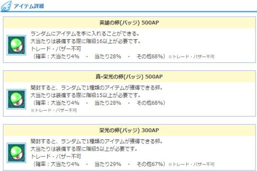 画像ギャラリー No.005のサムネイル画像 / 「AngelLoveONLINE」，「英雄の卵バッジ」再登場。「ギルド農園2倍イベント」も