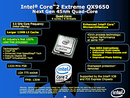 画像ギャラリー No.004のサムネイル画像 / ［IDF Fall 07］Intel，「Penryn」世代のCPUを11月にリリースと発表