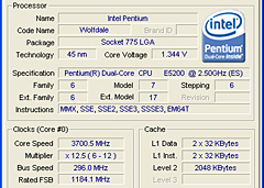 画像ギャラリー No.010のサムネイル画像 / 1万円台の45nm世代デュアルコアCPU,「Core 2 Duo E7300」&「Pentium Dual-Core E5200」レビュー掲載