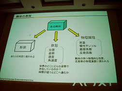 画像ギャラリー No.005のサムネイル画像 / ［CEDEC 2009］決め手はテンソル，物理シミュレーション導入の勘どころ