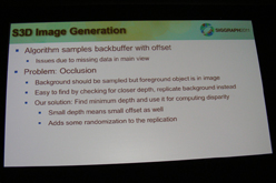 画像ギャラリー No.006のサムネイル画像 / ［SIGGRAPH］ゲームにおいて平面視表示を立体視表示へと変換する2つの手法