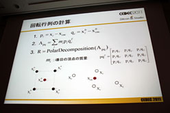 画像ギャラリー No.008のサムネイル画像 / ［CEDEC 2011］シリコンスタジオが紹介するゲームの未来。次世代型弾性体表現技術「Shape Matching」とは
