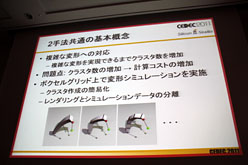 画像ギャラリー No.015のサムネイル画像 / ［CEDEC 2011］シリコンスタジオが紹介するゲームの未来。次世代型弾性体表現技術「Shape Matching」とは