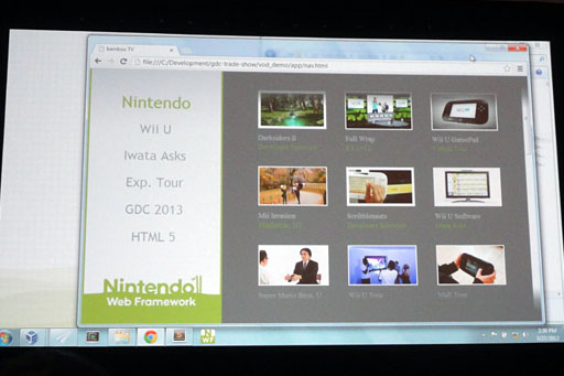 画像ギャラリー No.008のサムネイル画像 / ［GDC 2013］「AndroidやiOS向けのHTML5アプリ，それWii Uでほぼそのまま動きます」。任天堂が「Web Framework」を開発者にアピール