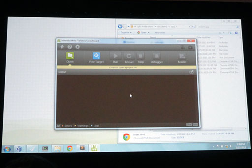画像ギャラリー No.009のサムネイル画像 / ［GDC 2013］「AndroidやiOS向けのHTML5アプリ，それWii Uでほぼそのまま動きます」。任天堂が「Web Framework」を開発者にアピール