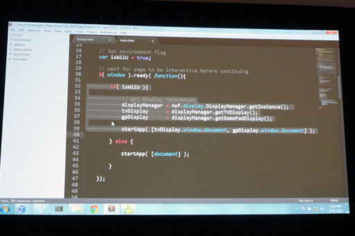 画像ギャラリー No.012のサムネイル画像 / ［GDC 2013］「AndroidやiOS向けのHTML5アプリ，それWii Uでほぼそのまま動きます」。任天堂が「Web Framework」を開発者にアピール