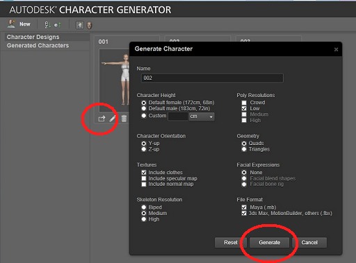 画像ギャラリー No.014のサムネイル画像 / オートデスクが無償提供している「Autodesk Character Generator」を使ってみる。データはUnityから驚くほど簡単に利用可能