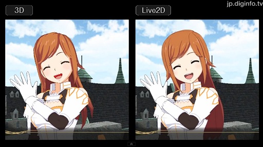 画像ギャラリー No.004のサムネイル画像 / 360度回転可能！ 次世代2Dキャラクター表示技術「Live2D Euclid」発表。3DCGとのハイブリッド表示に対応