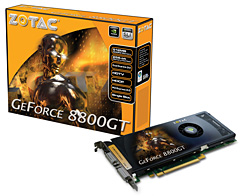 画像ギャラリー No.001のサムネイル画像 / ZOTAC,標準クロック&クロックアップ版のGF8800GTカード