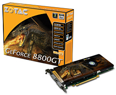 画像ギャラリー No.002のサムネイル画像 / ZOTAC,標準クロック&クロックアップ版のGF8800GTカード