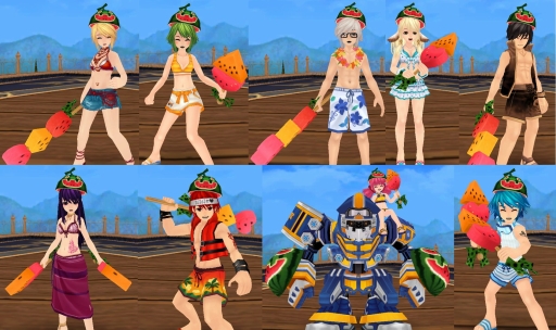 画像ギャラリー No.004のサムネイル画像 / 「タルタロス：リバース」夏イベントが開催。スイカをイメージしたアバターが登場