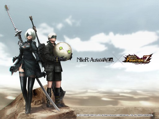 画像ギャラリー No.001のサムネイル画像 / 「モンスターハンター フロンティアZ」4月19日のアップデートで「NieR：Automata」コラボを実施。ヨルハをイメージした装備が登場