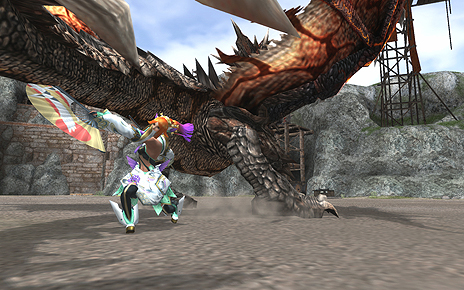 画像ギャラリー No.008のサムネイル画像 / 「MHF-Z」で「PSO2」コラボが本日スタート。PSO2なクエストや装備が登場，メゼポルタ広場には人型搭乗兵器「A.I.S」の姿も