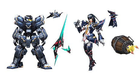 画像ギャラリー No.010のサムネイル画像 / 「MHF-Z」で「PSO2」コラボが本日スタート。PSO2なクエストや装備が登場，メゼポルタ広場には人型搭乗兵器「A.I.S」の姿も