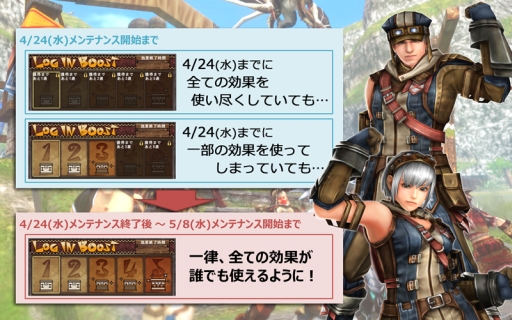 画像ギャラリー No.006のサムネイル画像 / 「モンスターハンター フロンティアZ」にログインすると外装防具が毎日1部位もらえる。プレミアムコースの11日間無料開放も