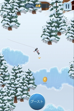 画像ギャラリー No.003のサムネイル画像 / Yahoo!ゲーム かんたんゲームに「スキーキング」が登場