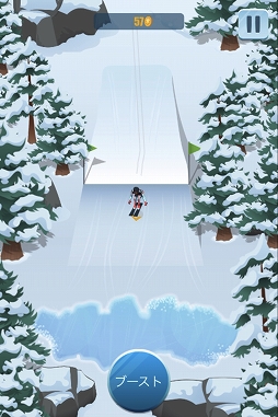 画像ギャラリー No.005のサムネイル画像 / Yahoo!ゲーム かんたんゲームに「スキーキング」が登場