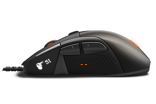 画像ギャラリー No.007のサムネイル画像 / SteelSeries，ハイエンドのゲーマー向けマウス「Rival 700」。振動機能と有機ELサイドパネル搭載で，センサーなどの交換にも対応