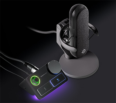 画像ギャラリー No.003のサムネイル画像 / SteelSeries初のスタンド付きマイク「Alias」が発表に。XLR端子装備のミキサー付属モデルに注目だ