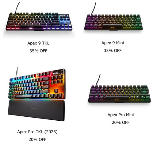 画像ギャラリー No.002のサムネイル画像 / SteelSeriesのブラックフライデーセールが11月22日にスタート！　キーボードやマウスが安い