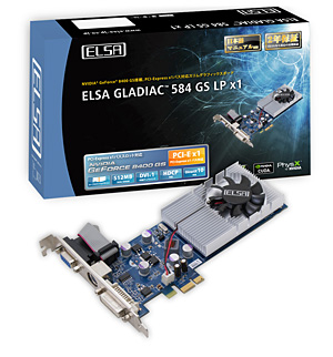 画像ギャラリー No.001のサムネイル画像 / ELSA,PCIe x1接続の8400 GS搭載カードを発売。最大消費電力30W