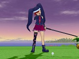 画像ギャラリー No.005のサムネイル画像 / 和傘でゴルフ。「スプラッシュゴルフ」にアンティーククラブが登場