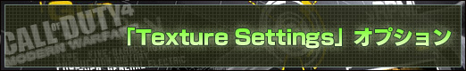 「Texture Settings」オプション