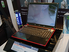 画像ギャラリー No.007のサムネイル画像 / ［COMPUTEX 2008＃05］MSI，「Puma」プラットフォームのゲーマー向けノートPCを公開。Hybrid Graphics対応のモバイルノートPCも