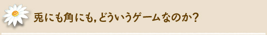 兎にも角にも,どういうゲームなのか?