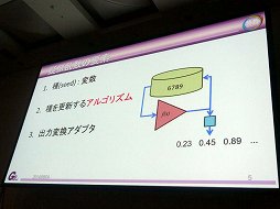 画像ギャラリー No.008のサムネイル画像 / ［CEDEC 2014］ナムコ作品で見る乱数の歴史。「ゲーム世界を動かすサイコロの正体 〜 往年のナムコタイトルから学ぶ乱数の進化と応用」レポート