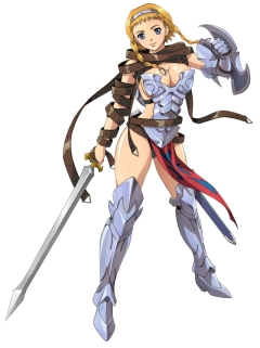 画像ギャラリー No.002のサムネイル画像 / 「アークサイン×クイーンズブレイド」第1弾，放浪の戦士「レイナ」が登場