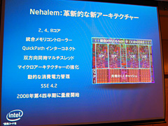 画像ギャラリー No.014のサムネイル画像 / インテルの次世代ビジュアルコンピューティング構想，新ベクトル型命令群AVXやLarrabee，Nehalem最新情報