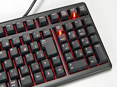 画像ギャラリー No.005のサムネイル画像 / “Cherry茶軸”採用の赤い限定版,DHARMAPOINT製キーボード「DRTCKB102UBRT」テストレポート