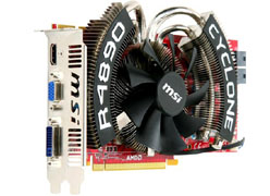 画像ギャラリー No.003のサムネイル画像 / MSI，「15℃冷える」オリジナルクーラー搭載のHD 4890カードなど3製品
