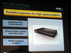 画像ギャラリー No.011のサムネイル画像 / ［COMPUTEX 2008＃10］AMD，新世代ノートPCプラットフォーム「Turion X2 Ultra」発表会で外付けグラフィックスカードを披露