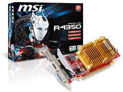 画像ギャラリー No.001のサムネイル画像 / MSIからファンレス設計&HDMI端子付きHD 4350カードが発売に