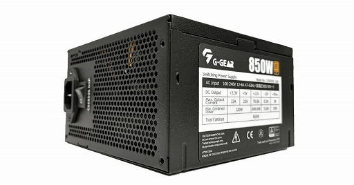 画像ギャラリー No.001のサムネイル画像 / G-GEARオリジナル電源の850Wモデルが単品販売開始