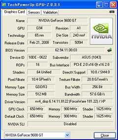画像ギャラリー No.007のサムネイル画像 / 補助電源不要のPalit製GeForce 9600 GTカードを試す。消費電力面のメリットはないが,コストパフォーマンスに魅力