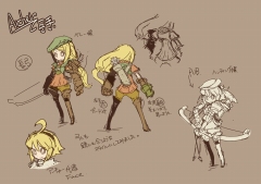 画像ギャラリー No.004のサムネイル画像 / 「キノスワールド」,正式ロゴと制作中のキャライラスト4種類を公開